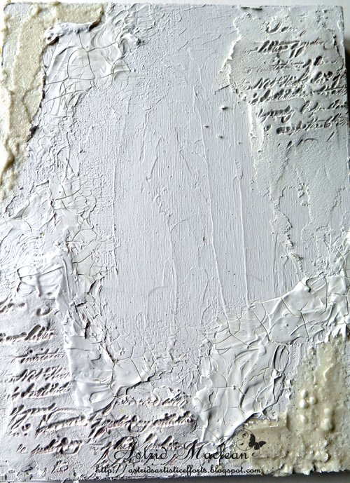 Astrid's Artistic Efforts: Texture or embossing paste, - a canvas for A  Vintage Journey
